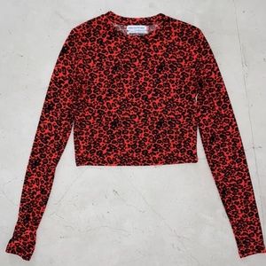 long sleeve cheetah top